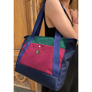 Сумка тоут iyulstore Бордово-зелёно-синий