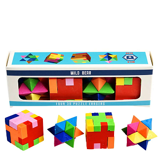 Ластики + 3D-пазл REX (4 шт.)