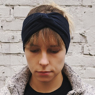 Шерстяная полоска (повязка) на голову Friend Function Невидимый синий
