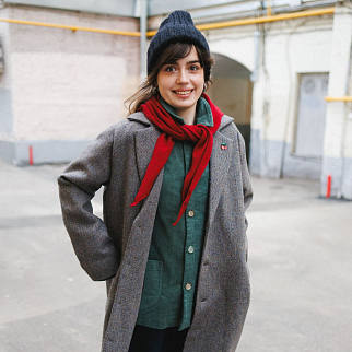 Шапка шерстяная Friend Function Крупной Вязки All Black