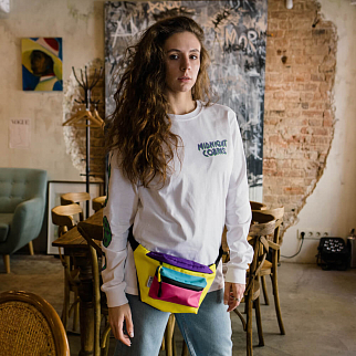 Сумка на пояс Friend Function colorblock большая хорошая