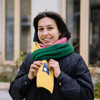 Шарф Thinking Mu Ghede Art Yellow