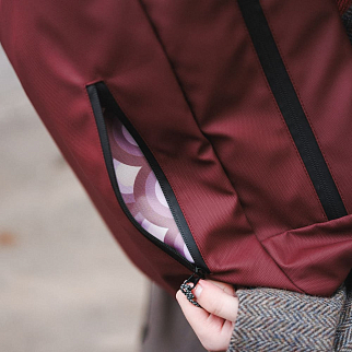 Рюкзак роллтоп Friend Function прорезиненный бордовый