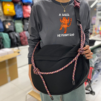 Сумка Friend Function ИЗИ черная с бордовым