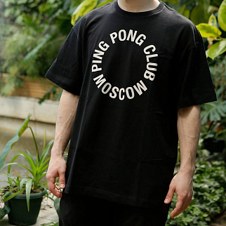 Футболка Ping Pong Club Moscow черная big logo