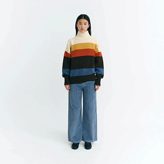 Свитер Thinking Mu Stripes Imogen оверсайз