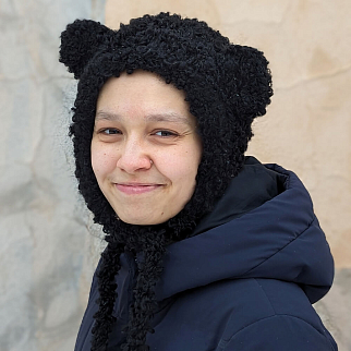 Шапка с ушками CHECK YA HEAD шерстяная черная 2358