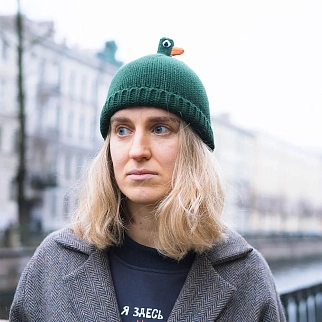 Шапка Friend Function Будь как голубь темно-зеленый