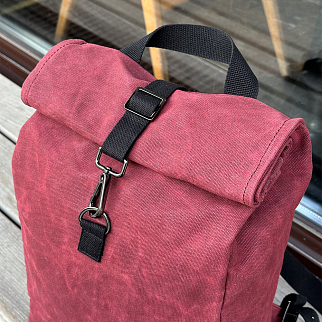 Рюкзак роллтоп из канваса Friend Function Mini винный