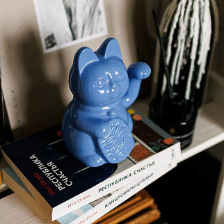 Манэки-нэко - Lucky Cat голубой
