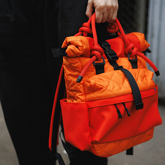 Рюкзак-роллтоп Domashka дутый оранжевый