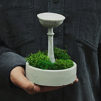 Ароматическая свеча Unification Love Гриб шляпкой вверх белый