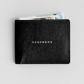 Бумажник-бифолд Handwers Leaf черный