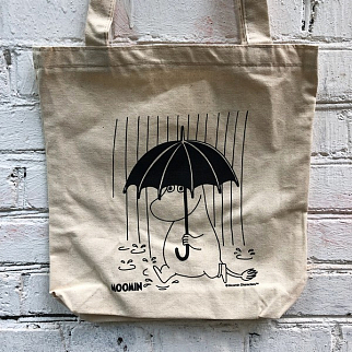 Шоппер Муми-тролли Снорк с зонтом светлый